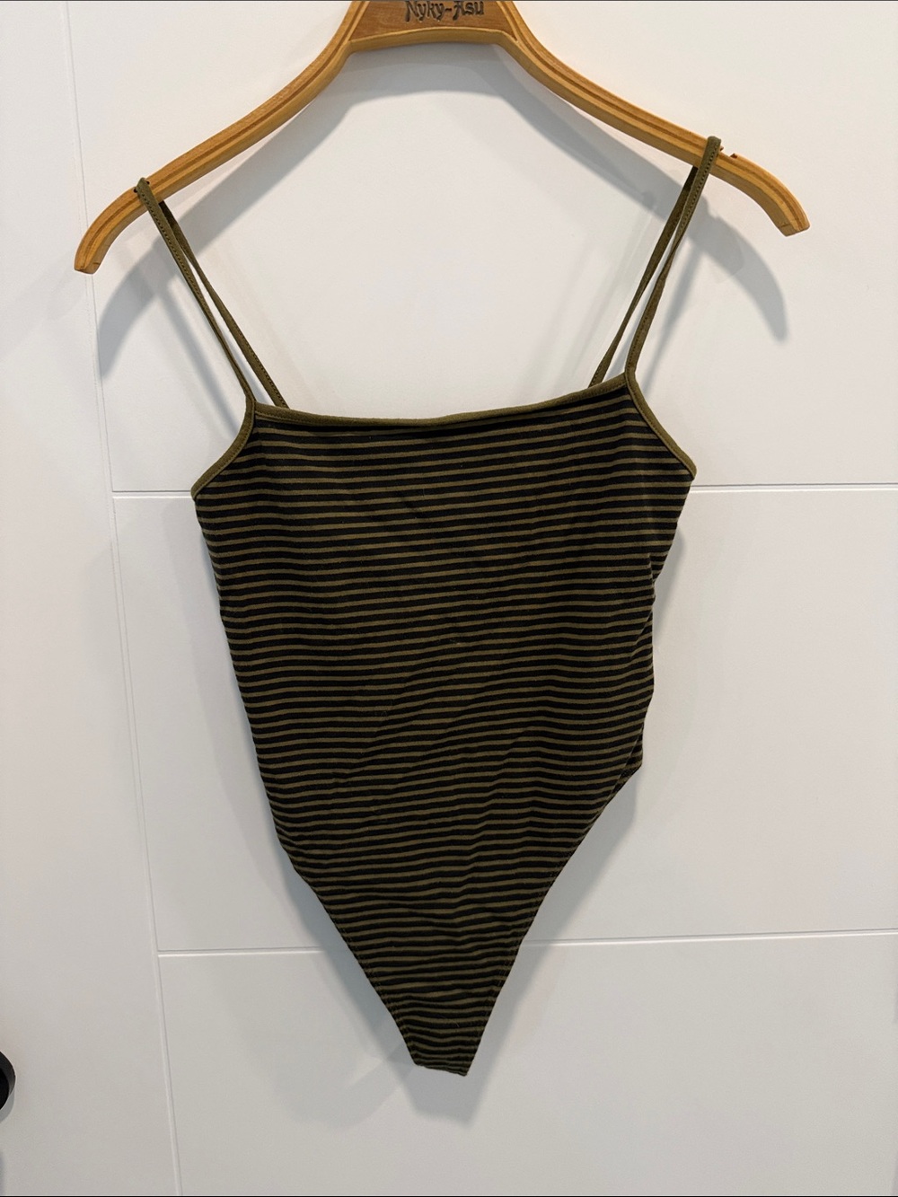 Levi’s Striped Olive & Black bodysuit size XS